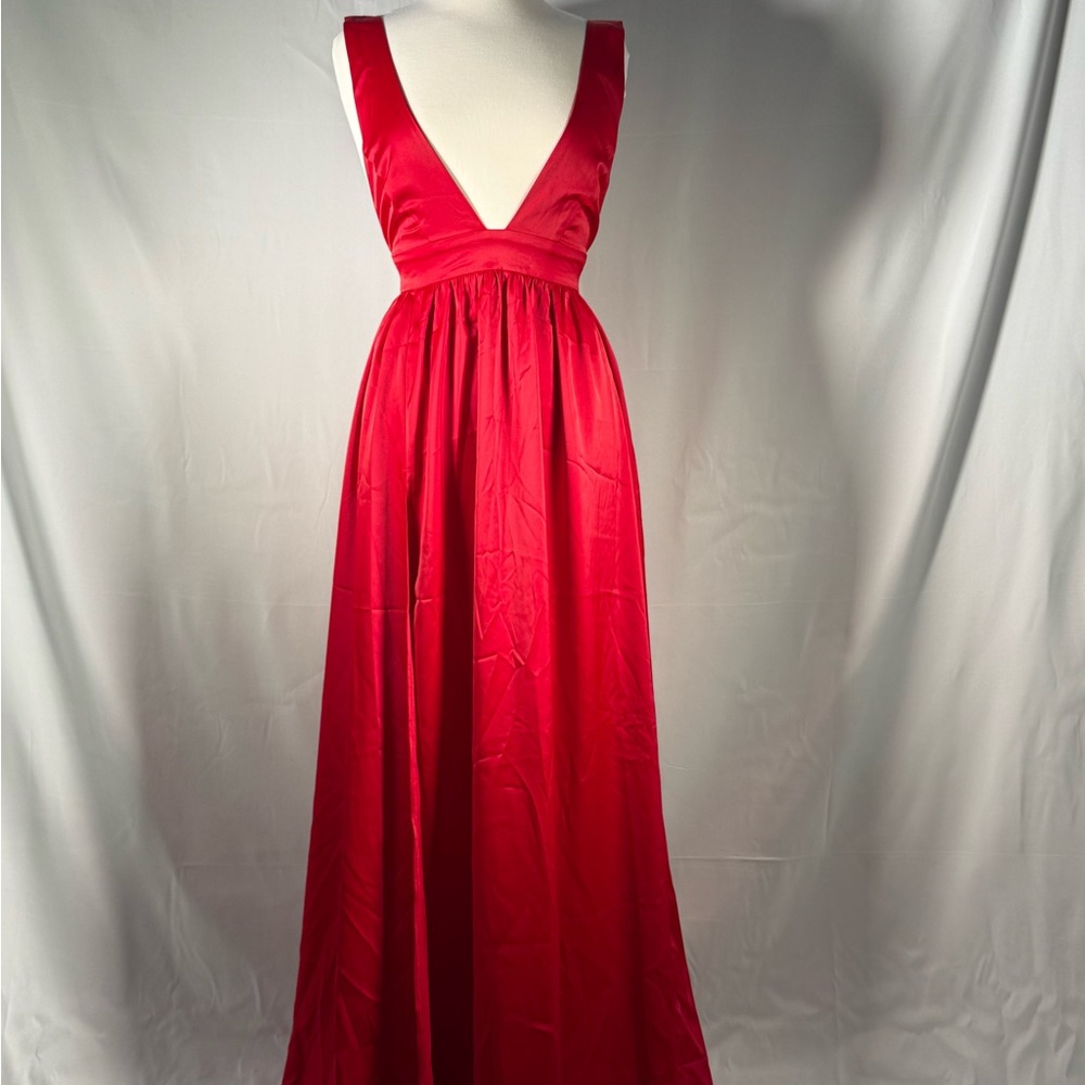 White Fox Boutique Vibrant Red Backless Dress